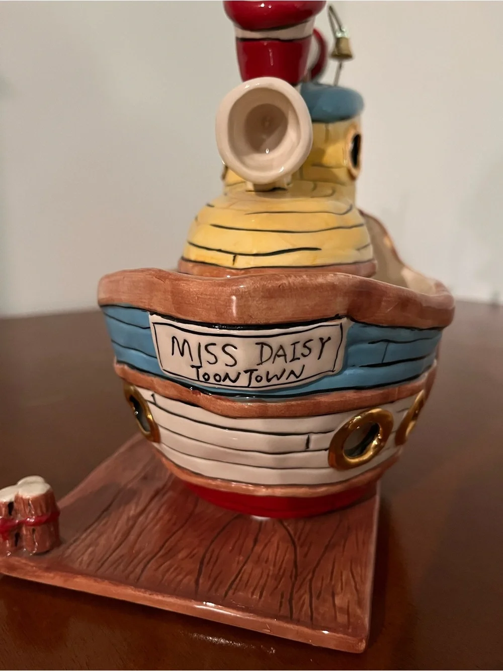 Donald Duck Ceramic Boat Tea Light Candle Holder